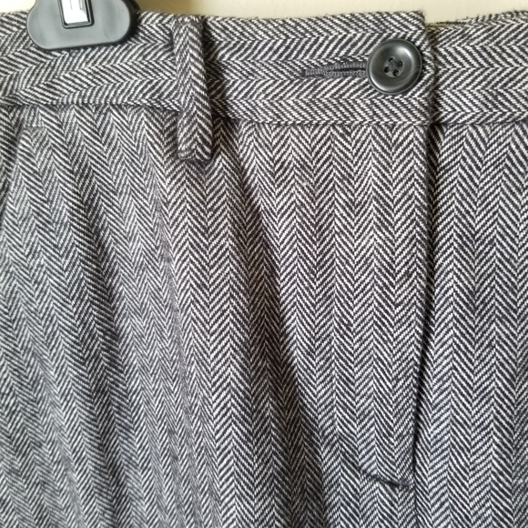 L.l.bean Herring Bone Woven Cotton Pencil Skirt Midi Length Fully Lined Size 4 - Picture 5 of 11